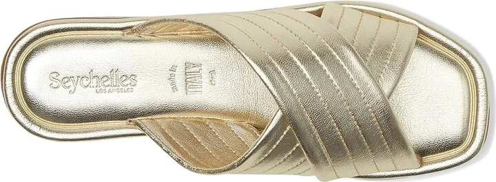 Seychelles Courage Metallic Leather Slide Sandal Women's Sandals Gold : 7.5 M, Leather/Rubber - Image 2