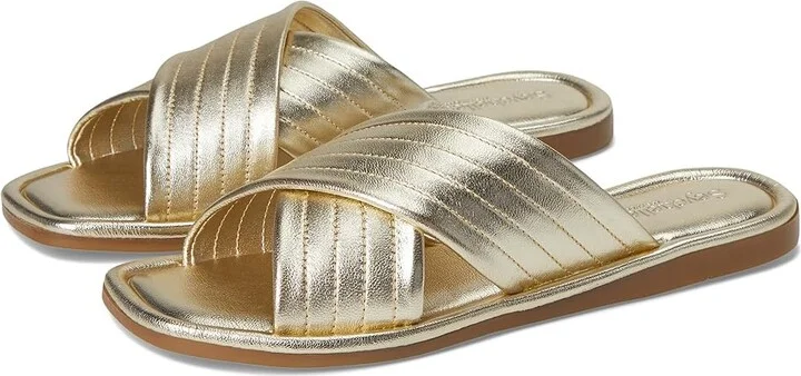 Seychelles Courage Metallic Leather Slide Sandal Women's Sandals Gold : 7.5 M, Leather/Rubber