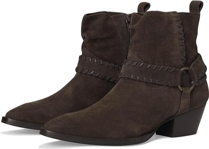Seychelles Easy Peasy Bootie Women's Boots Chocolate Suede : 9 M, Leather