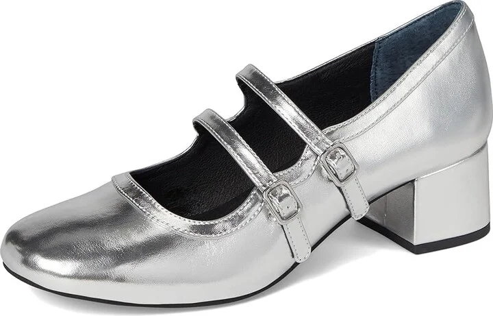 Seychelles Gatsby High Women's Heels Silver : 6.5 M, Leather - Image 5