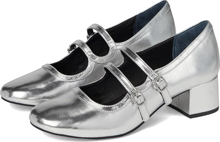 Seychelles Gatsby High Women's Heels Silver : 6.5 M, Leather