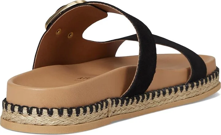 Seychelles Getaway Suede Sandals Women's Wedge Shoes Black : 8.5 M, Leather - Image 4