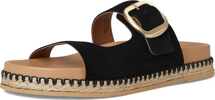 Seychelles Getaway Suede Sandals Women's Wedge Shoes Black : 8.5 M, Leather - Image 5