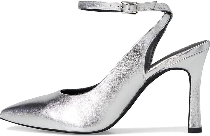 Seychelles Girl Boss High Heels Silver : 6.5 M, Leather - Image 6