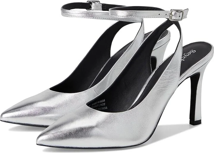 Seychelles Girl Boss High Heels Silver : 6.5 M, Leather