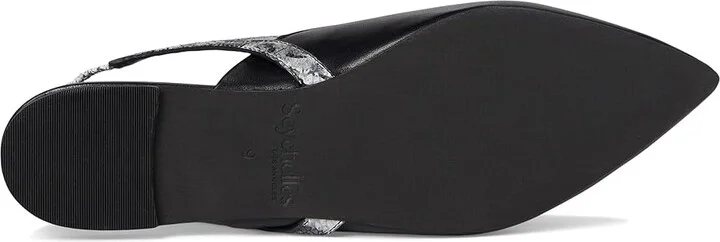Seychelles Good Girl Women's Flat Shoes Black/White : 7.5 M, Leather - Image 3
