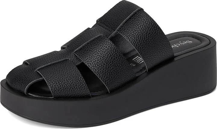 Seychelles High Standard V Women's Wedge Shoes Black Leather : 6.5 M, Synthetic - Image 5