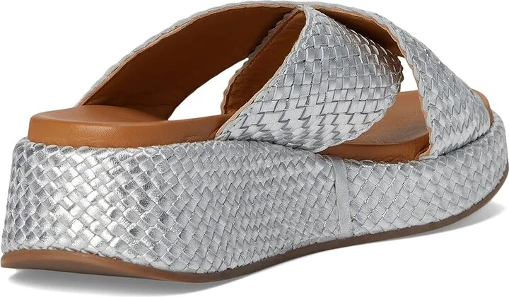 Seychelles Key West Metallic Leather Women's Sandals Silver Leather : 9.5 M, Leather/Rubber - Image 4
