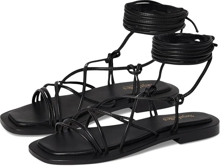 Seychelles Lilac Two Metallic Leather Women's Sandals Black Leather : 10 M, Leather/Rubber