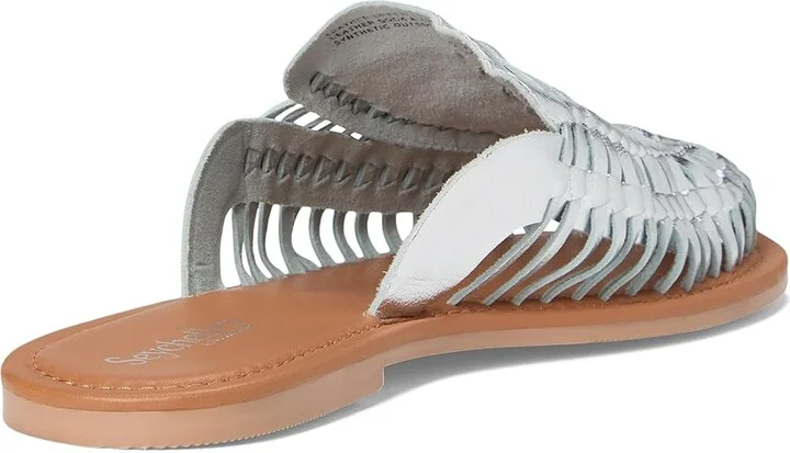 Seychelles Little Italy Metallic Mule Women's Wedge Shoes Silver : 6.5 M, Leather - Image 4