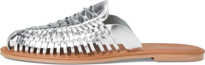 Seychelles Little Italy Metallic Mule Women's Wedge Shoes Silver : 6.5 M, Leather - Image 6