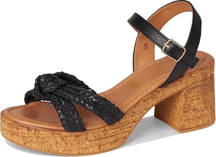 Seychelles Musical V Women's Wedge Shoes Black Leather : 8.5 M, Synthetic - Image 5