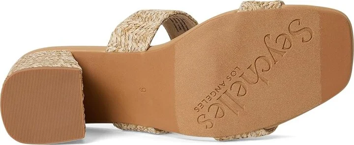 Seychelles Newport Raffia Slide Sandal Women's Wedge Shoes Natural : 9 M, Synthetic - Image 3