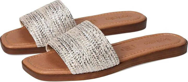 Seychelles Palms Perfection Metallic Sandal Women's Sandals Silver Polyurethane : 8.5 M, Synthetic