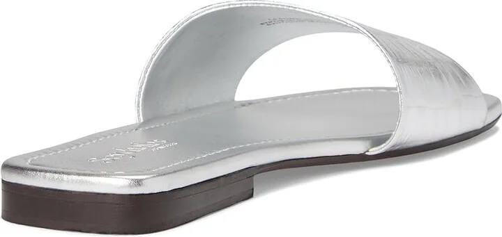 Seychelles Paris Croco Leather Slide Women's Wedge Shoes Silver : 6.5 M - Image 4