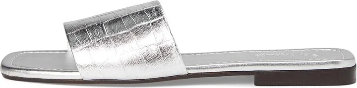 Seychelles Paris Croco Leather Slide Women's Wedge Shoes Silver : 6.5 M - Image 6