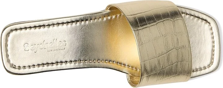Seychelles Paris Croco Leather Slide Women's Wedge Shoes Silver : 6.5 M - Image 8