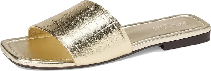Seychelles Paris Croco Leather Slide Women's Wedge Shoes Silver : 6.5 M - Image 11