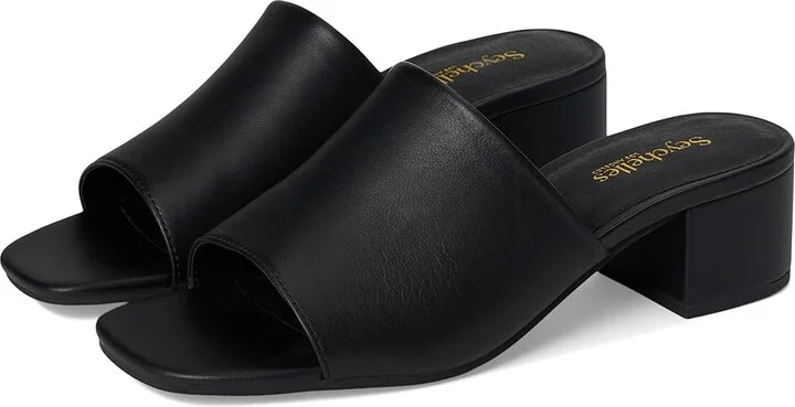 Seychelles Pepper Leather Sandal Slide Women's Sandals Black : 7 M, Leather/Rubber