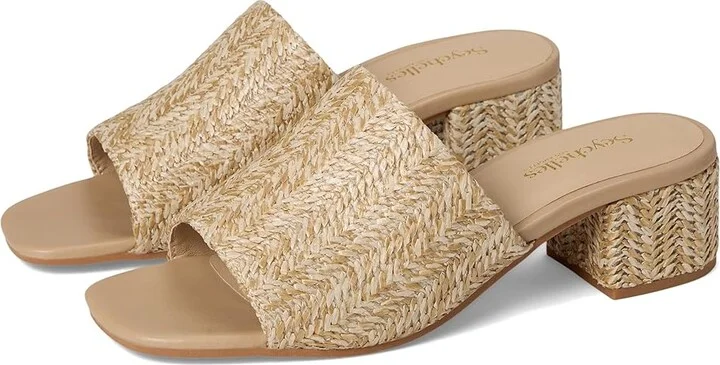 Seychelles Pepper Raffia Sandal Slide Women's Sandals Natural : 8.5 M, Leather/Rubber