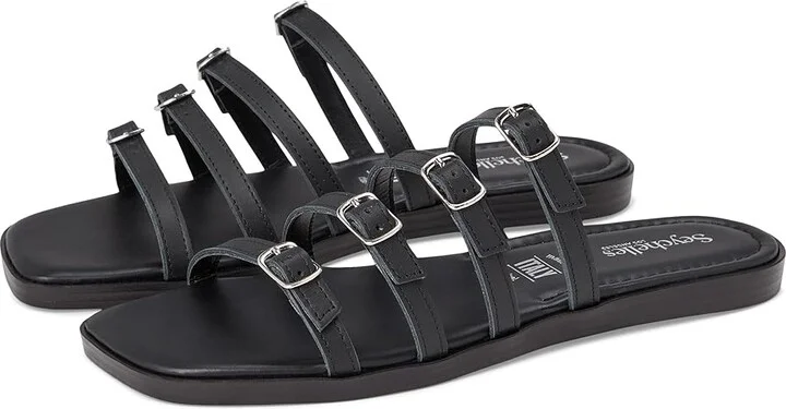 Seychelles Persuasion Leather Women's Sandals Black : 7.5 M