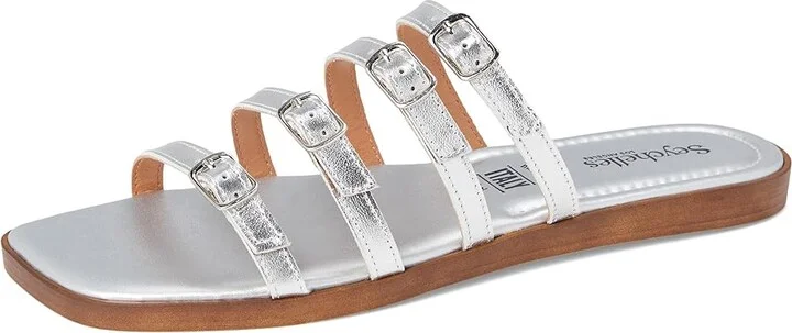 Seychelles Persuasion Metallic Leather Women's Sandals Silver : 6.5 M - Image 5