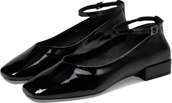 Seychelles Pumpkin Patent Women's Flat Shoes Black : 8.5 M, Leather