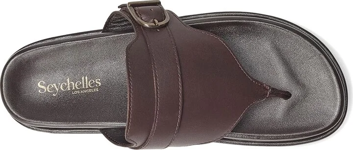 Seychelles Santa Cruz Leather Sandals Women's Wedge Shoes Dark Brown : 9 M - Image 2
