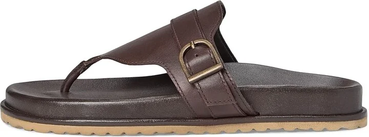 Seychelles Santa Cruz Leather Sandals Women's Wedge Shoes Dark Brown : 9 M - Image 6
