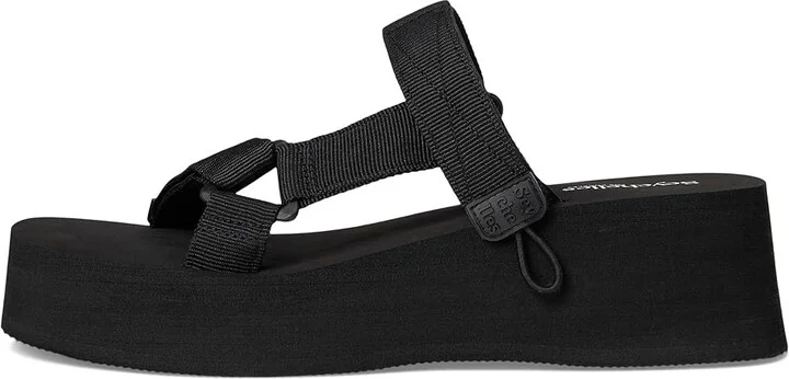 Seychelles Skip to Me Women's Wedge Shoes Black Nylon : 10 M, Synthetic - Image 6