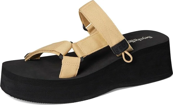 Seychelles Skip to Me Women's Wedge Shoes Black Nylon : 10 M, Synthetic - Image 11