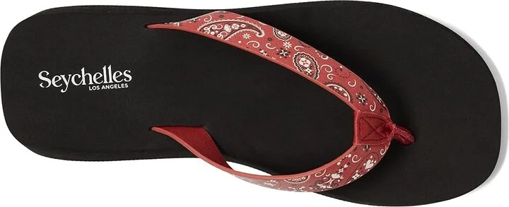 Seychelles Skyscraper Bandana Print Women's Wedge Shoes Red Polyurethane : 8.5 M - Image 2