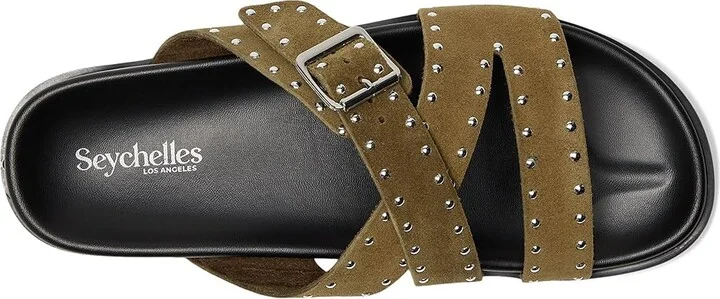 Seychelles Vip List Mule Women's Slippers Olive : 6 M, Suede - Image 2