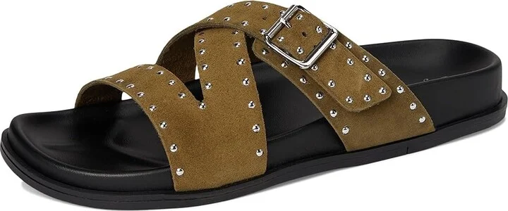 Seychelles Vip List Mule Women's Slippers Olive : 6 M, Suede - Image 5