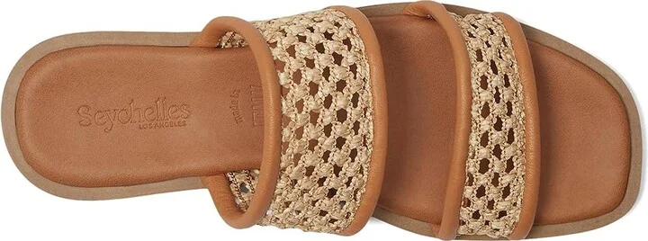 Seychelles Water Lilly Leather Slide Sandal Women's Wedge Shoes Beige : 6.5 M, Synthetic - Image 2