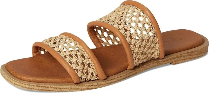 Seychelles Water Lilly Leather Slide Sandal Women's Wedge Shoes Beige : 6.5 M, Synthetic - Image 5
