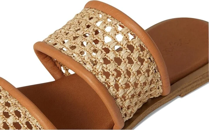 Seychelles Water Lilly Leather Slide Sandal Women's Wedge Shoes Beige : 6.5 M, Synthetic - Image 7