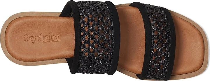 Seychelles Water Lilly Suede Slide Sandal Women's Wedge Shoes Black : 6 M, Leather/Synthetic - Image 2