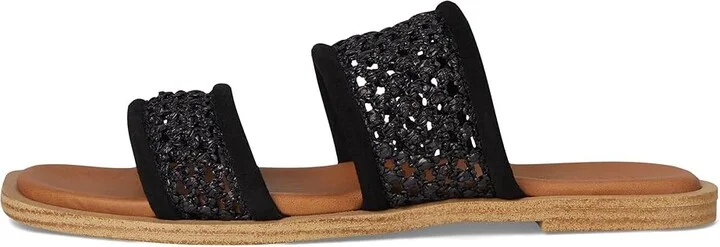 Seychelles Water Lilly Suede Slide Sandal Women's Wedge Shoes Black : 6 M, Leather/Synthetic - Image 6