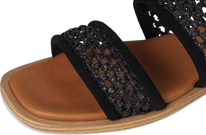 Seychelles Water Lilly Suede Slide Sandal Women's Wedge Shoes Black : 6 M, Leather/Synthetic - Image 7