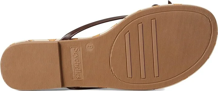 Seychelles Wish List Print V Leather Sandal Women's Wedge Shoes Brown Butterfly : 10 M, Synthetic - Image 3