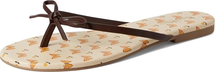 Seychelles Wish List Print V Leather Sandal Women's Wedge Shoes Brown Butterfly : 10 M, Synthetic - Image 5