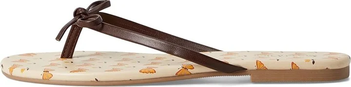 Seychelles Wish List Print V Leather Sandal Women's Wedge Shoes Brown Butterfly : 10 M, Synthetic - Image 6