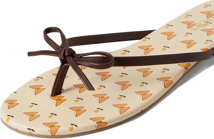 Seychelles Wish List Print V Leather Sandal Women's Wedge Shoes Brown Butterfly : 10 M, Synthetic - Image 7