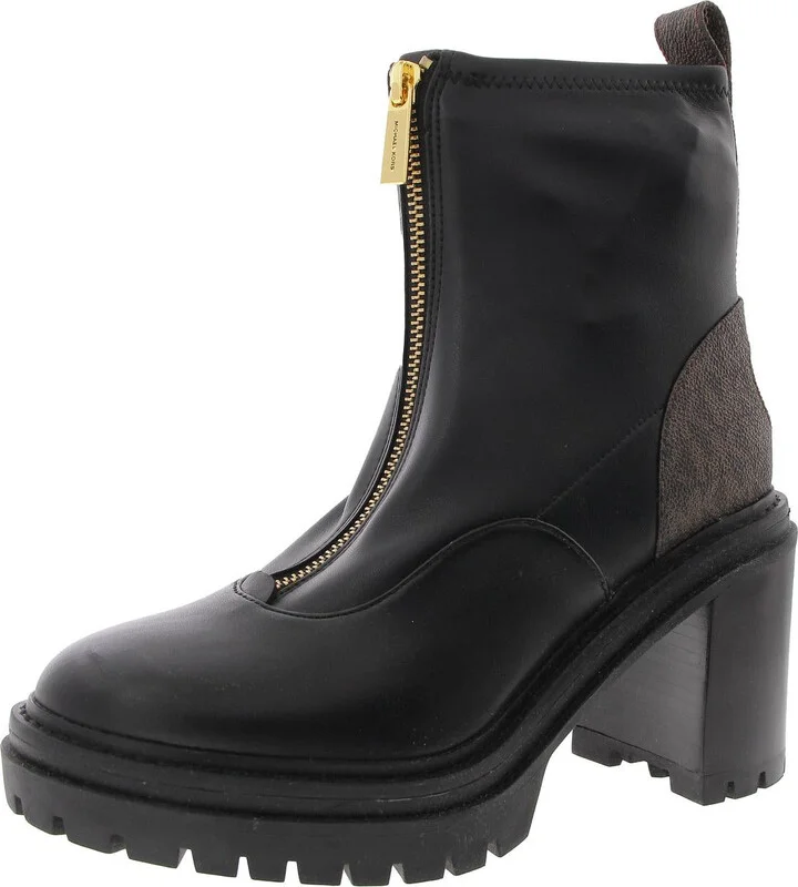 SG22F Womens Logo Leather Ankle Boots