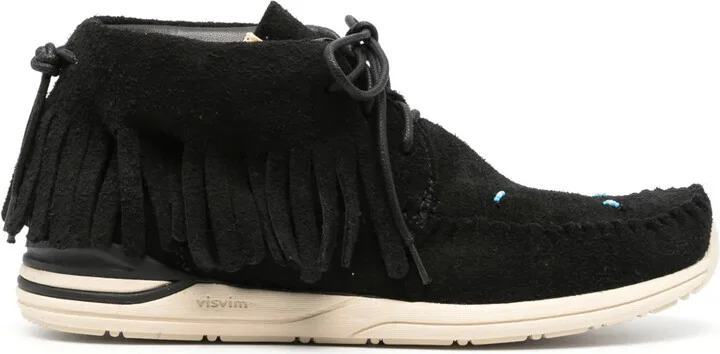 Shaman-Folk fringed ankle boots