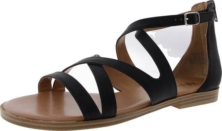 Shannaa Womens Faux Leather Gladiator Sandals