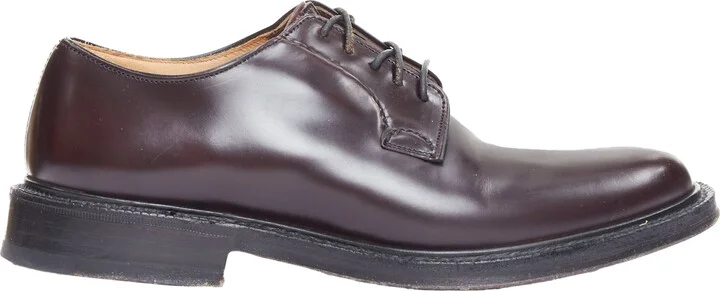Shannon burgundy smooth leather lace up classic loafers