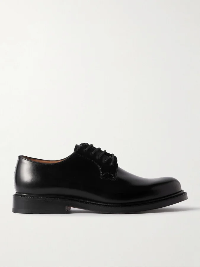 Shannon Polished-Leather Derby Shoes