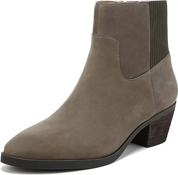Shantelle Waterproof Leather Bootie In Stone